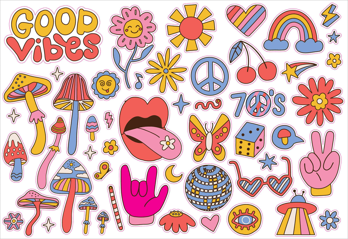 Good Vibes Sheet 60 Stickers