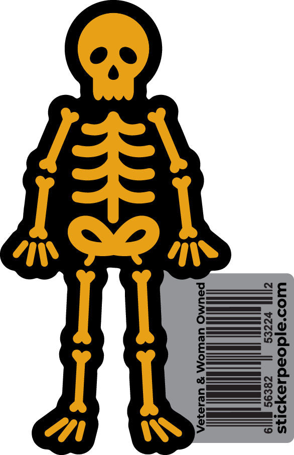 Yellow Skeleton Sticker