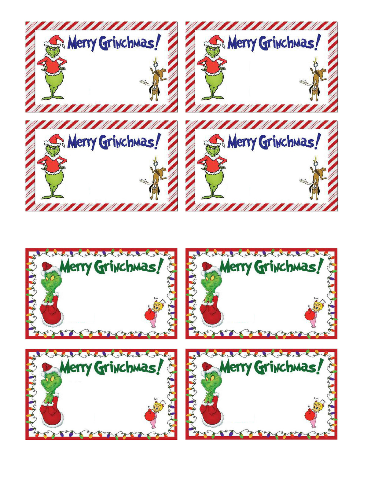 Grinch Gift Tags