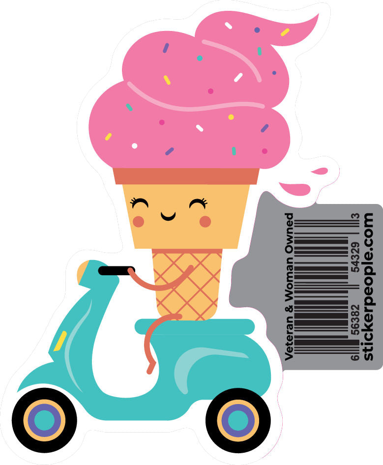 Pink Ice-cream Cone Scooter