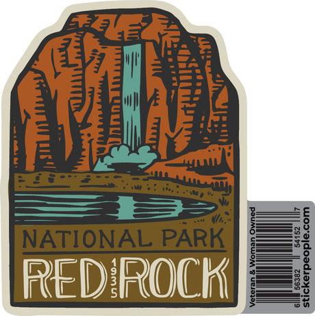 Red Rock Waterfall Badge