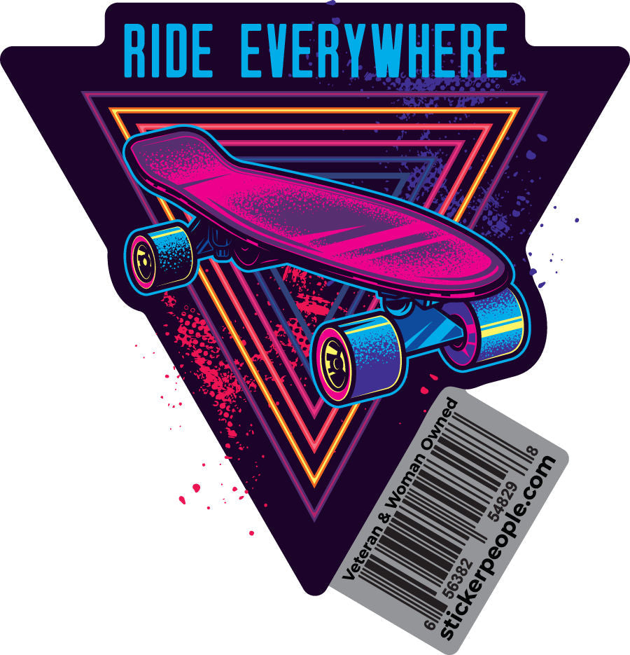 Ride Everywhere Skateboard Retro