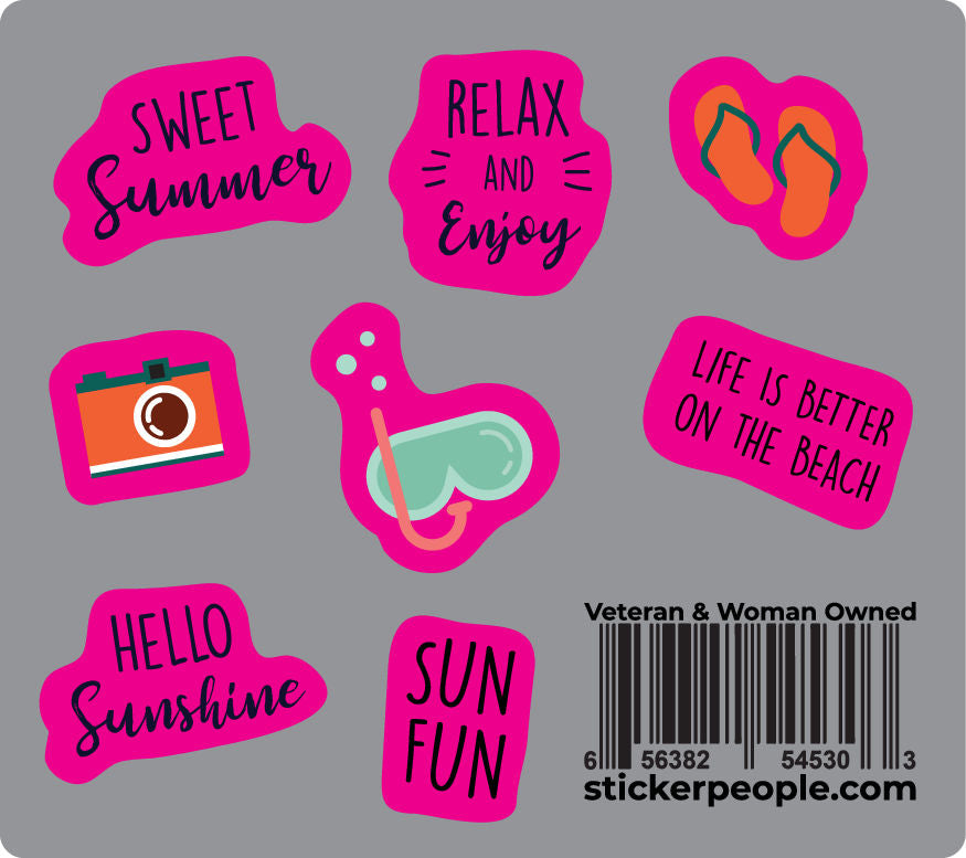 Summer Sayings Sticker Sheet